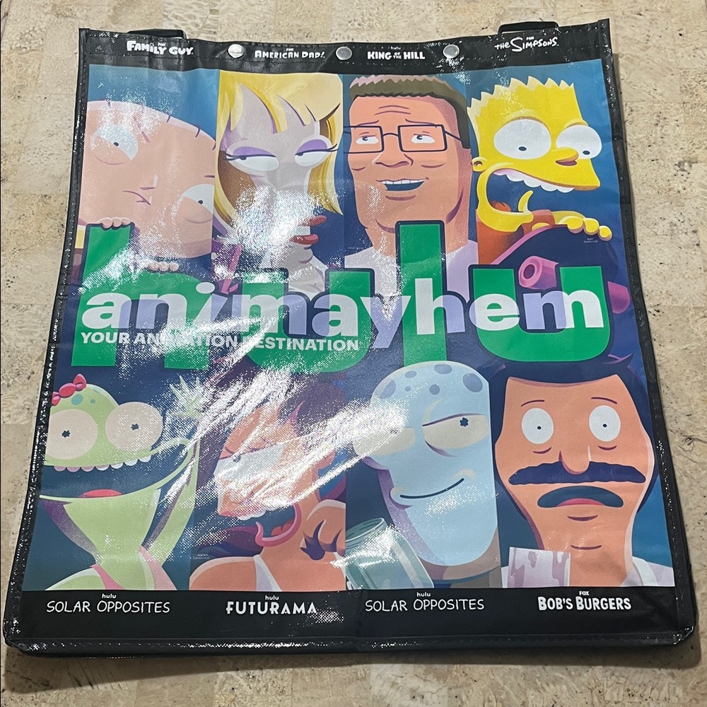 Colorful Cartoon Character Tote Bag SDCC animayhem Comic con NEW
